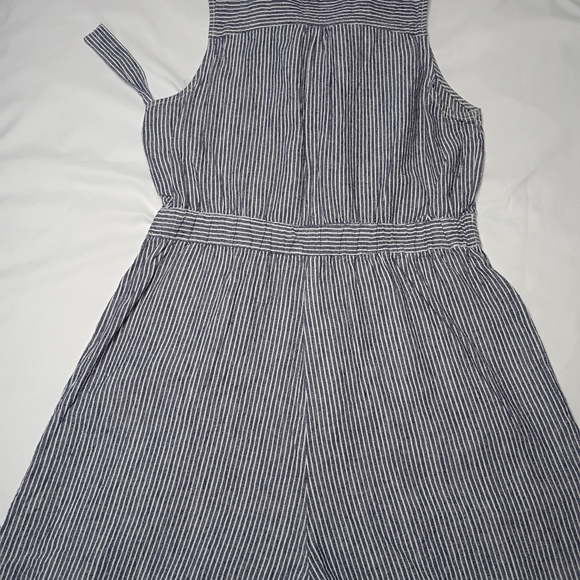 Anthropologie Blue and White Striped Jumpsuit - Picture 6 of 8